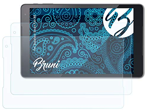 Bruni Schutzfolie kompatibel mit Vodafone Smart Tab N8 Folie, glasklare Displayschutzfolie (2X)