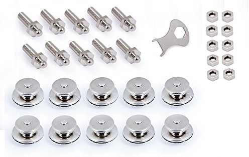 Tenax-Set 10 x Schraube 16 mm, Mutter, Oberteil 2-5 mm Stärke, 1 x Schlüssel