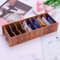 Schreibtisch Organizer Holz Stehsammler groß Visitenkartenhalter Kreativ DIY Stehordner Tisch Schreibwaren Magazin Dokument Visitenkarten Briefablage Büro Wohnzimmer Schreibtischorganizer 28.5*11*6cm