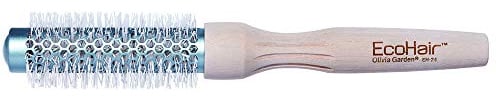Olivia Garden Eco Hair Thermal Profi Bürste antistatische Rundbürste mit ionisierten Borsten Keramikbeschichtetem BürstenKörper Durchmesser 24/37mm, 1 stück