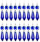 20 Stück Kronleuchter Eiszapfen Kristall U-Tropfen Prismen Lampenteile Glasanhänger Perlen für Hochzeit, Party oder Urlaubsdekoration, 37 mm, Blau
