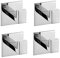 Melairy 4PC Selbstklebend 304 Edelstahl Chrom Handtuchhaken ohne Bohren,Chrom Handtuchhaken Badezbehimmer Zuör, Handtuchhaken Bademantel, Kleiderhaken