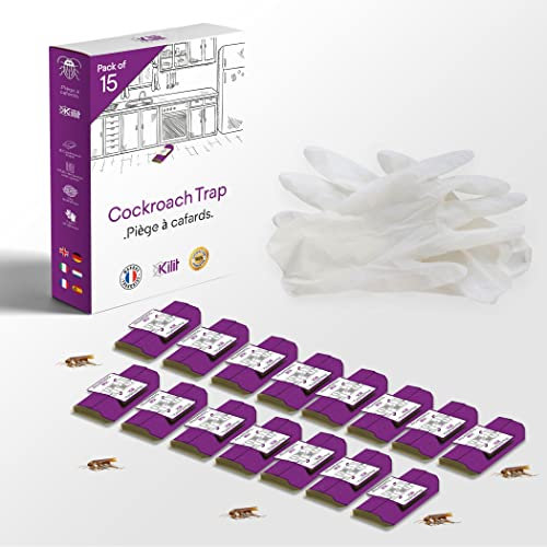 KALIGEN® ✮ Pièges à Cafards ✮ | Pack complet | Anti cafard professionnel | Répulsif sans insecticide piège collant | 100% naturel anti blattes et fourmis (15)
