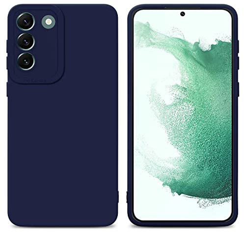 Cadorabo Hülle kompatibel mit Samsung Galaxy S22 Plus Schutzhülle TPU Silikon Case Liquid Design mit Kameraschutz Slim Kratzfest Weiche Gummi mit Rundumschutz Case Hülle für Galaxy S22 Plus in Blau