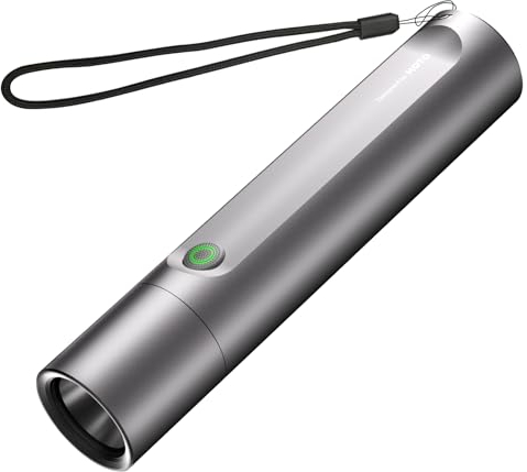 HOTO LED Torcia Ricaricabile, Ricarica USB-C, 3 Modalità, Fino a 24 Ore, 1500 mAh, 300 Lumen, 200 M, IP55 Impermeabile, per Campeggio, Escursionismo, Emergenza, Alpinismo