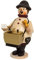 Drechslerei Kuhnert - Rauchmann/Räucherfigur aus Holz - Max als Bockwurstverkäufer - 16 cm Höhe - Made in Germany