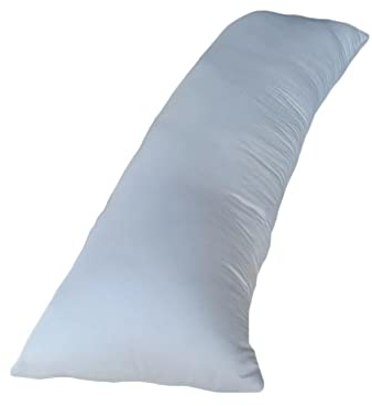 MISSMAO Seitenschläferkissen - Langes Kissen für Seitenschläfer - Body Pillow - Körperkissen mit Füllung Weiche Kissenfüllung Kissen für Bett,Weiss,50X160cm(1800g)