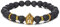 JIJIBA Domineering Herren Vulkanstein Perlenarmband Zirkon Geflochtenes Yoga-Armband Freund Geschenk