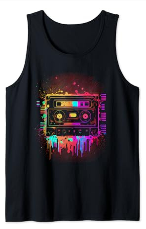 90er 80er Jahre Motto Party Outfit Kostüm Tank Top
