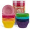 Parmedu 400 Moldes de Papel para Cupcakes: Tamaño Gigante de 5,5cm - 8 Colores del Arcoíris para Envoltorios de Cupcakes