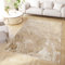 TAPISO Crystal Teppich Kurzflor Glänzend Beige Gold Marmoreffekt 3D Effekt Wohnzimmer Schlafzimmer Modern Design ÖKO-TEX 200 x 300 cm