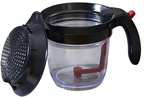 Fett-Trennkanne Für Bratensaft, Fettabscheider, Fett Trenner Easy Drip Küchenhelfer, 4 Tassen Fettkanne Aus Kunststoff Mit Sieb, Für Abschöpfen Von Fett, Fett Trennkanne Mit Siebdeckel