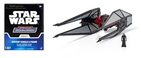 Star Wars Micro Galaxy Squadron TIE Whisper Mystery Bundle – Véhicule de 12,7 cm et véhicule de 6,3 cm avec accessoires pour micro figurines