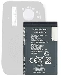 HIGHAKKU Ersatzakku BL-5C 1200mAh kompatibel mit TechniSat Viola 2, TechniSat Viola 3