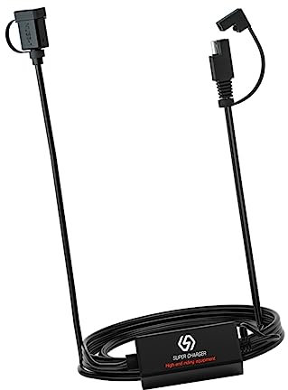 GLEAVI Motorcycle Sae Usb Fast Charger Handlebar Mount Single Cable Power Socket for Cell Phones and Tablets