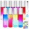 Ysimple 9 Stück 10ml Roll on Glasflaschen für ätherisches öl, Rollon Flaschen für öle mit Edelstahl-Roller Ball, Roll On Flasche Leer mit Tropfer, Öffner, Aufkleber für Duftstoff, Parfüm, Massage