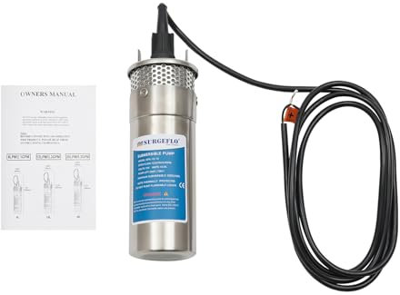 Pompe de puits profond, pompe immergée, pompe à eau 12V DC 120W pour les navires, les bateaux de pêche, les étangs à poissons,Débit : 12L/3.2gal/min,IP64