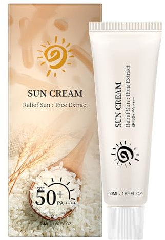 KOAHDE Crème Solaire pour le Visage,Crème Solaire Hydratante pour le Visage,Crème Solaire Protection UV,Sérum Solaire Visage Invisible,Lotion Solaire,Lotion de Protection Solaire,50ML,1PC