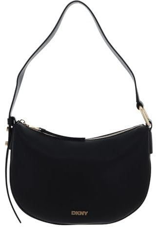 DKNY Damen Fashion Slouchy Classic Casual Handbags Shoulder Tragetasche, Schwarz/Gold