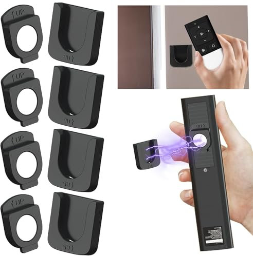 DabbOo 4 Stück Magnetische Wandhalterung für Fernbedienung Magnethalterung Wandmontiertes Fernbedienungsregal Ohne Bohren von Löchern Starker Magnet Sicherer Halt für Zuhause, Büro, Schule(Schwarz)