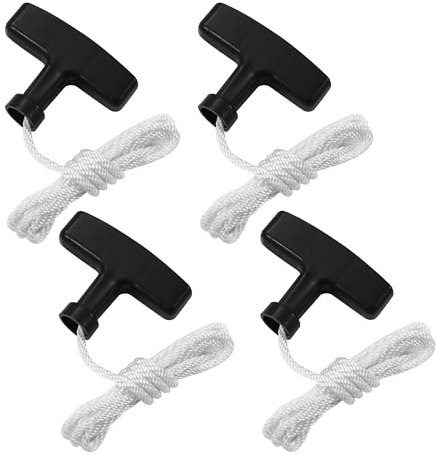 4-Pack Pull Cord 3.9 ft with Recoil Starter Handle, 4.0mm pull start rope Fit for Honda GX160 GX200 GX240 GX270 GX340 GX390, Pull Starter for Lawn Mower, String Trimmer, Generators, Small Engines