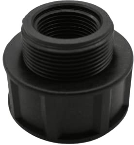 DOJA Barcelona | Raccord Cuve Eau | Filetage Male-Femelle | Reducteur Universel Ø1-3/4 | Adaptateur Cuve | Plastique | pour Recuperateur d Eau de Pluie, Robinet Cuve, Raccord Tuyau Reservoir