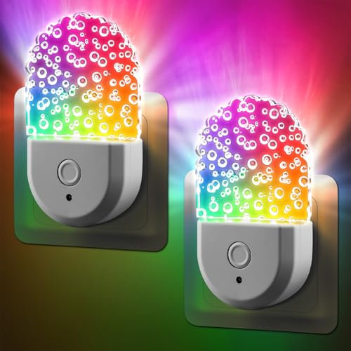 GOMETY 2 Stück Nachtlicht Steckdose, Dimmbares Nachtlicht Steckdosenlicht mit Dämmerungssensor LED Steckdosenlicht Kinder Einschlafhilfe Deko Kinderzimmer Jungen Mädchen