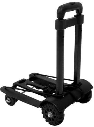 PLAFOPE Faltbarer Einkaufstrolley Aluminiumlegierung Robuster Transportwagen Mit Rädern Tragbarer Einkaufswagen Für Und Alltag Und Leicht Verstaut Schwarz Mit Dickem Muster