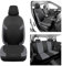 Chifeng Autositzbezüge Für Hyundai Bayon Getz Ioniq IONIQ 5 Kona Santa FE Tucson i20 i30 i40 ix20 ix35 – Komplettset Polyester Autositzschoner (Grau)