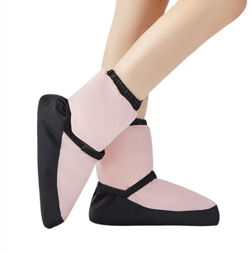 KAISUN Stivale Balletto, Warm Up Bootie, Scarpe da Ballo Donna, Dance Stivali Ballo Caldo Stivali Invernali Scarpe Allenamento Riscaldano(Rose,XS(32-35))