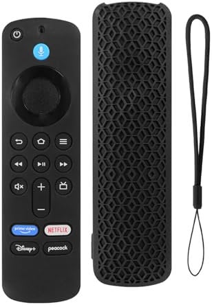 SEIAIYG Hülle Kompatibel mit Amazon Fire TV Stick 4K (2nd Gen)/Fire TV Stick HD, Leichte Waschbar Silikon Schutzhülle, Staubdicht, Fernbedienung Hülle - Schwarz