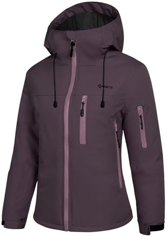 GEMYSE Donna Giacca da Sci con Bretelle Interne Invernale Calda Impermeabile e Antivento Giubbotto da Montagna Ideale per Snowboard Escursionismo e Sport sulla Neve(Viola,M)