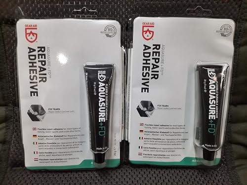 Aquasure Lot de 2 tubes de 28 g = 56 g pour réparation de combinaisons en néoprène, bottes d'eau et waders