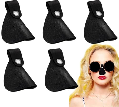 Wusideday Protège-nez 5 pièces, protection solaire et coupe-vent pour le nez, cache-yeux pour lunettes de soleil, protection solaire confortable pour l'extérieur, protection des yeux pour le bronzage,