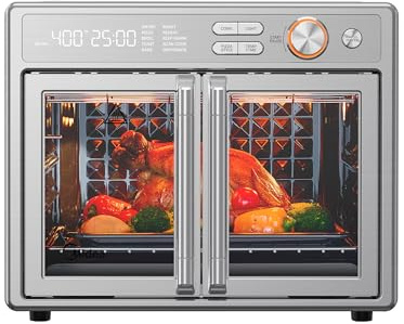 Midea FlexiFy Pro - Friggitrice ad aria per tostapane 10 in 1 grafica, calore veloce, cucina francese per piano di lavoro francese, 1200°C, aria flash a 500°F