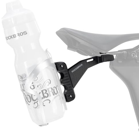ROCKBROS Flaschenhalter Adapter für Sattelstütze, Fahrrad Flaschen Halterung für 2 Wasserflaschen Trinkfalschenhalter Einstellbar für Rennrad MTB Schwarz