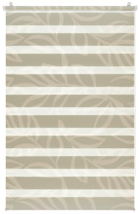 Lichtblick Doppelrollo Blickdicht Tageslicht ohne Bohren Salbei 85 cm x 150 cm (B x L)