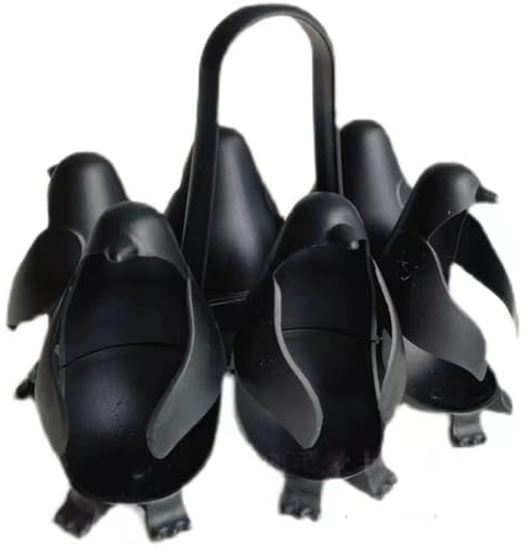 Pinguin Eierhalter, 3-in-1-Kesselrost, 6 Eier Kapazität, hitzebeständig, lebensmittelecht Kunststoff, für Frühstücks-Aufbewahrung und Servieren