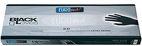 Eurostil Guante de Látex de Color Negro Grande - 200 gr
