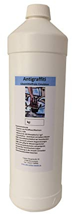 5l Anti Graffiti Antigrafitti Beschichtung Fassadenimprägnierung | Antigraffiti Wandfarbe macht Schluss mit Schmiererei an Wänden | Graffiti Schutz hydrophobierend, Schlagregen fest, UV-stabil