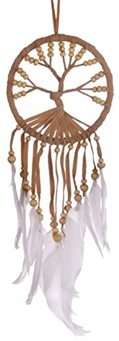 Dream Catcher Arbre de Vie, 11 cm de diamètre, Attrape-rêves en différentes Couleurs (Nature)