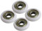 8x30x8.5mm Weiß Kugellager Führungsrolle Roller Runde Rad Last 87 KG für Tür Fenster 4er Pack