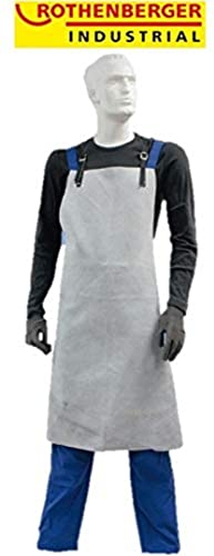 Rothenberger Delantal industrial de protección contra el sudor, piel serrada, correas robustas en cuello y pecho, peso 700 g, tamaño 80 x 110 cm, 1500002786