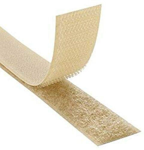 NASTRO A STRAPPO accoppiato maschio + femmina a metro da 20 mm. 30 mm. 50 mm. - Stretch cucito - Nylon o Poliestere - Classico - Beige - Showroom VICIDOMINI