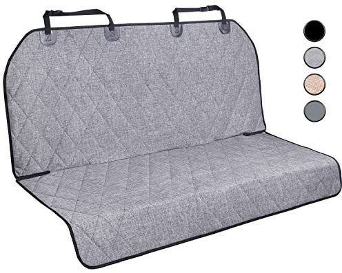 VIVAGLORY Dog Seat Cover Quickcover Dog Seat Protector, Backseat Cover for Car, Back Rear Backseat Bench Protector, Standard, Heather Black