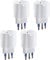 EXTRASTAR Set 4 Adattatore da Schuko a grande spina 16A,Bianco,Confezione da 4