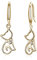Belons Katzen Ohrhänger Damen 925 Sterling Silber Zirkonia Kätzchen Hängende Ohrringe Mädchen Ohrschmuck, Champagner Gold