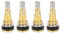 X AUTOHAUX Lot de 4 tiges de valve de pneu TR618A pour tracteur, Doré