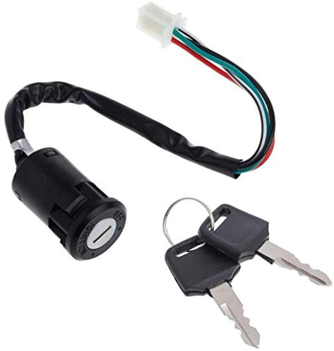 ProPlip Neiman Serrure de démarreur Universel Moto Bateau Dirt Bike Kart Quad Scooter 4 Fils Pocket Bike + 2 clés Contact