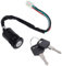 ProPlip Neiman Serrure de démarreur Universel Moto Bateau Dirt Bike Kart Quad Scooter 4 Fils Pocket Bike + 2 clés Contact